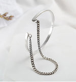 Silver Double Layer Cuff Bracelet Bangles Wedding Jewelry Gift