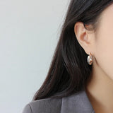 Silver Chunky Hoop Earrings Round Tube Daily Party Jewelry