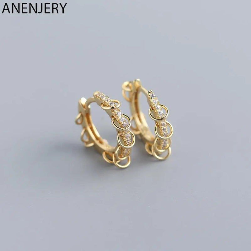 Silver Circle Hoop Earrings for Women Men Punk Party Accessories Jewelry Gift