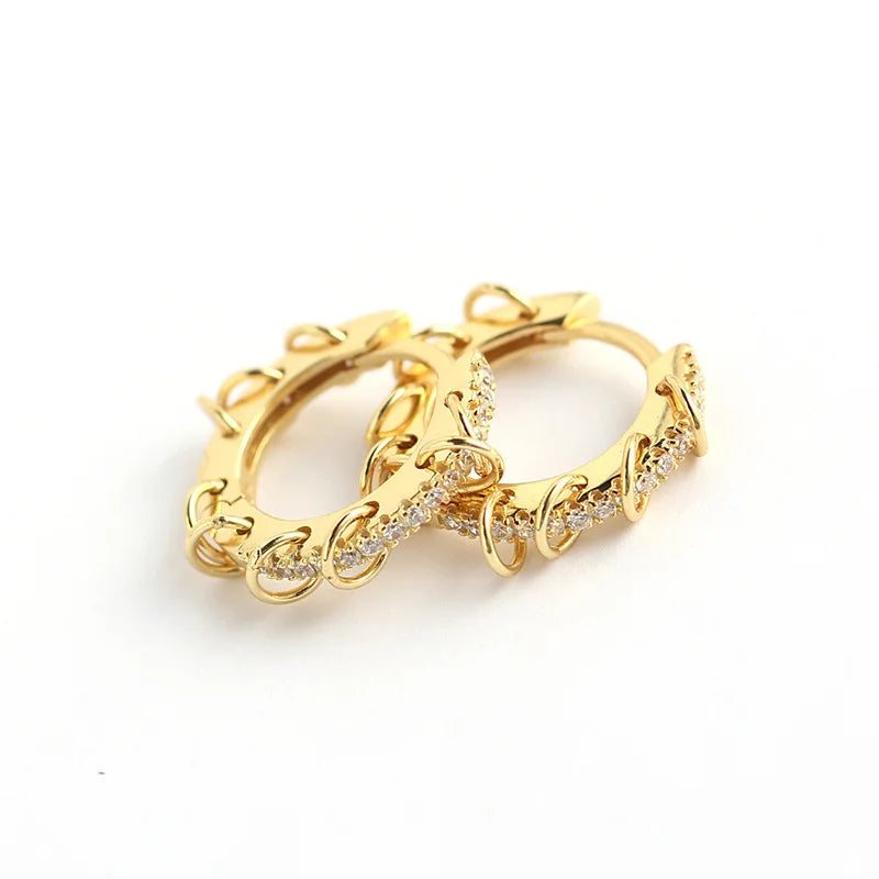 Silver Circle Hoop Earrings for Women Men Punk Party Accessories Jewelry Gift