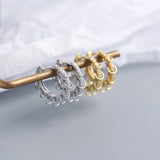 Silver Circle Hoop Earrings for Women Men Punk Party Accessories Jewelry Gift