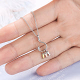 Silver Fish Pendant Necklace With Fish Hook Charms Jewelry S-N376