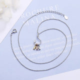 Silver Fish Pendant Necklace With Fish Hook Charms Jewelry S-N376