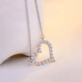 Heart Shape Zircon Pendant Necklace Women's Jewelry S-N57