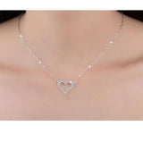 Heart Shape Zircon Pendant Necklace Women's Jewelry S-N57