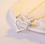 Heart Shape Zircon Pendant Necklace Women's Jewelry S-N57