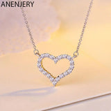 Heart Shape Zircon Pendant Necklace Women's Jewelry S-N57