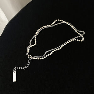 Silver Double Layer Anklet for Women Geometric Disc Anklet Bracelet