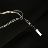 Silver Double Layer Anklet for Women Geometric Disc Anklet Bracelet