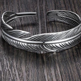 Vintage Thai Silver Wide Cuff Bracelet for Women Men
