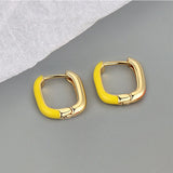 Colorful Geometric Hoop Earrings for Women