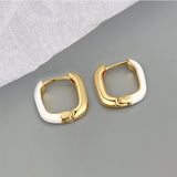 Colorful Geometric Hoop Earrings for Women