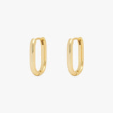 Silver U-Shaped Hoop Earrings for Women