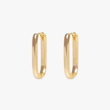 Silver U-Shaped Hoop Earrings for Women