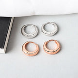 Silver Hoop Earrings Geometric Ear Hoops Party Jewelry S-E1373