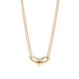 Minimalist Silver Horseshoe Lock Necklace for Women