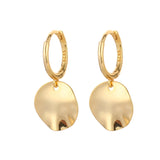 Silver Coin Hoop Earrings for Women Party Weddings