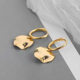 Silver Coin Hoop Earrings for Women Party Weddings