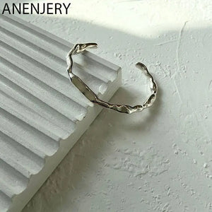 Silver Irregular Geometric Bracelet for Women