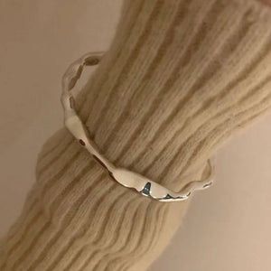 Silver Irregular Geometric Bracelet for Women