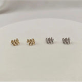 Silver Leaf Earcuff Clips On Earrings for Women