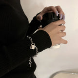 Thai Silver Lock Bracelet Women Men Chain Jewelry
