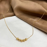 Silver Love Heart Round Beads Pendant Necklace For Women
