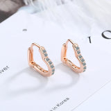 Sparkling Zircon Lovely Heart Hoop Earrings For Women