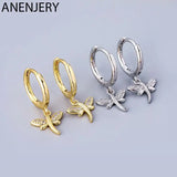 Silver Micro Zircon Dragonfly Pendant Hoop Earrings For Women