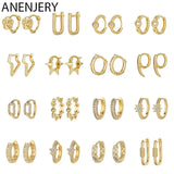 Silver Minimalism Hoop Earrings for Women Men Party Jewelry