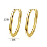 Retro Geometric Oval Hoop Earrings for Women
