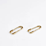 Silver Paperclip Hoop Earrings Safety Pin Jewelry Accessories