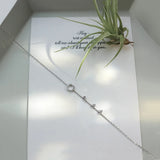 Silver Zircon Tassel Anklet Geometric Bracelet S-B322