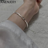 Silver Stackable Square Cube Bracelet for Women Men