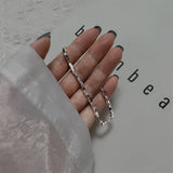 Silver Stackable Square Cube Bracelet for Women Men