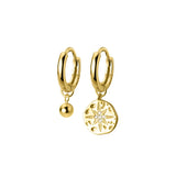 Silver Star Hoop Earrings for Women Delicate Jewelry