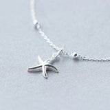 Silver Starfish Charm Bracelet For Women Girl Gift Bell Bracelet
