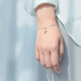 Silver Starfish Charm Bracelet For Women Girl Gift Bell Bracelet