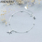 Silver Starfish Charm Bracelet For Women Girl Gift Bell Bracelet