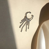 Silver Tassel Ear Cuff Earrings Wrap Clip Punk Style Jewelry