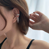 Silver Tassel Ear Cuff Earrings Wrap Clip Punk Style Jewelry
