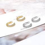 Silver Micro Pave Zircon Ear Cuff for Women Party S-E859
