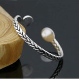 Silver Twist Rope Opening Cuff Bangle Thai Silver Bangle Jewelry