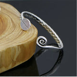 Silver Twist Rope Opening Cuff Bangle Thai Silver Bangle Jewelry