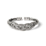 Vintage Hollow Bracelet Bangle Silver Twist Hand Jewelry