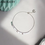Silver Leaf Tassel Anklet for Women Summer Accessories