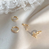 Star CZ Ear Clip Earrings for Women Ear Cuff Jewelry