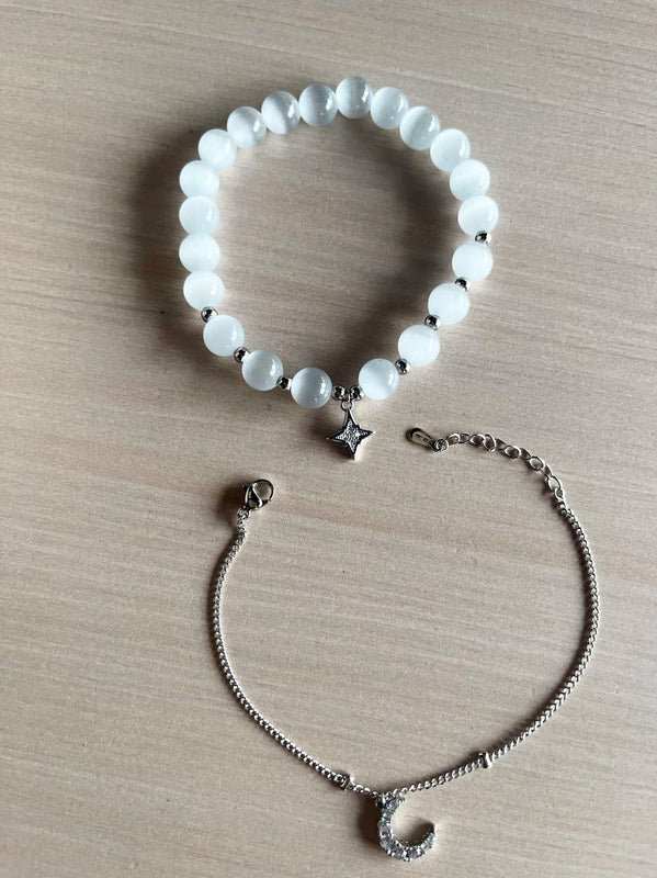 Star Moon Bracelet Love Pendant Couple Gift