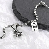 Vintage Rabbit Charm Thai Silver Bracelet Women Gift