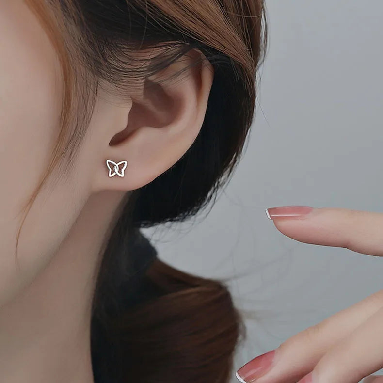 Zircon Pearl Butterfly Earrings Women Party Jewelry Gift